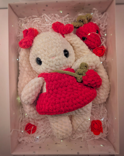 🐇 Crochet Bunny with Red Dress